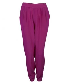 Diane Von Furstenberg Pink Silk Janeta Pants M For Women