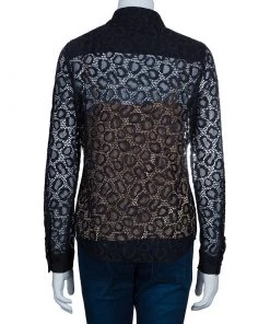 Diane Von Furstenberg Black Lace Colette Embellished Top S For Women -Diane Von Furstenberg shop luxury women diane von furstenberg new clothes p74156 003