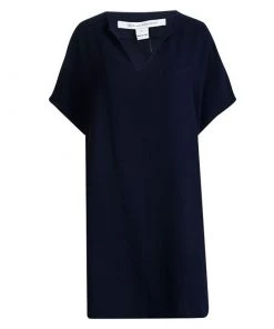 Diane Von Furstenberg Midnight Blue Kora Tunic Dress L For Women