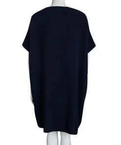 Diane Von Furstenberg Midnight Blue Kora Tunic Dress L For Women -Diane Von Furstenberg shop luxury women diane von furstenberg new clothes p94254 003