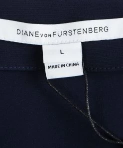 Diane Von Furstenberg Midnight Blue Kora Tunic Dress L For Women -Diane Von Furstenberg shop luxury women diane von furstenberg new clothes p94254 005