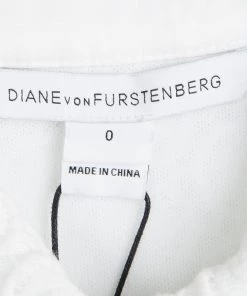 Diane Von Furstenberg White Waldorf Cosmic Lace Cocktail Coat XS For Women -Diane Von Furstenberg shop luxury women diane von furstenberg new clothes p94263 005