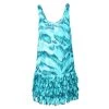 Diane Von Furstenberg Turquoise Tiger Print Sleeveless Dress M For Women