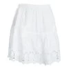 Diane Von Furstenberg White Cotton Sadey Eyelet Skirt XS For Women