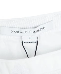 Diane Von Furstenberg White Cotton Sadey Eyelet Skirt XS For Women -Diane Von Furstenberg shop luxury women diane von furstenberg new clothes p98539 0006
