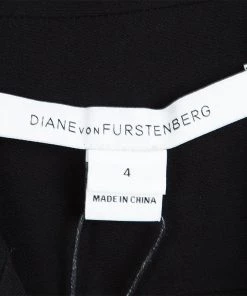 Diane Von Furstenberg Black Sheer Long Sleeve Belted Cathy Jumpsuit Two S For Women -Diane Von Furstenberg shop luxury women diane von furstenberg new clothes p98545 006