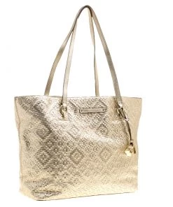 Diane Von Furstenberg Metallic Gold Quilted Leather Ready To Go Tote For Women -Diane Von Furstenberg shop luxury women diane von furstenberg new handbags p131985 003