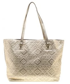 Diane Von Furstenberg Metallic Gold Quilted Leather Ready To Go Tote For Women -Diane Von Furstenberg shop luxury women diane von furstenberg new handbags p131985 004