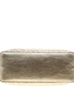 Diane Von Furstenberg Metallic Gold Quilted Leather Ready To Go Tote For Women -Diane Von Furstenberg shop luxury women diane von furstenberg new handbags p131985 006