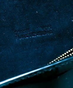 Diane Von Furstenberg Navy Blue/Black Suede And Patent Leather Uptown Clutch For Women -Diane Von Furstenberg shop luxury women diane von furstenberg new handbags p168851 002