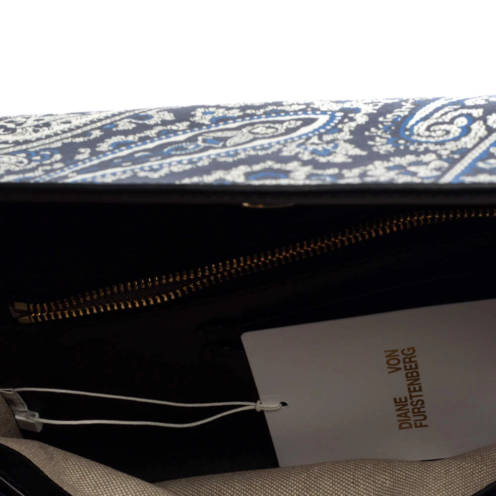 Diane Von Furstenberg Multicolor Paisley Print Leather Flap Clutch For Women 9 Diane Von Furstenberg Multicolor Paisley Print Leather Flap Clutch For Women - Image 9