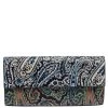 Diane Von Furstenberg Multicolor Paisley Print Leather Flap Clutch For Women