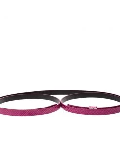 Diane Von Furstenberg Fuchsia Python Haley Double Wrap Belt Medium For Women