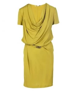 Diane Von Furstenberg Yellow Danil Silk Dress S For Women