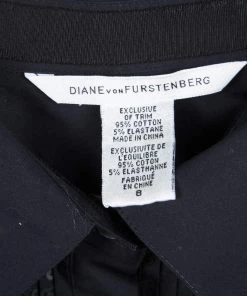 Diane Von Furstenberg Amy Lu Black Sequin Pintuck Detail Long Sleeve Dress M For Women -Diane Von Furstenberg shop luxury women diane von furstenberg used clothes p103698 0005