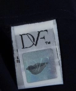 Diane Von Furstenberg Navy Blue Floral Printed Silk Pintucked Holody Maxi Dress S For Women -Diane Von Furstenberg shop luxury women diane von furstenberg used clothes p106135 006