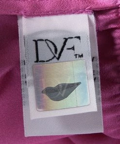 Diane Von Furstenberg Pink Floral Print Pleated Sleeveless Ria Dress L For Women -Diane Von Furstenberg shop luxury women diane von furstenberg used clothes p106248 006