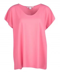 Diane Von Furstenberg Pink Acedia Crepe Top L For Women