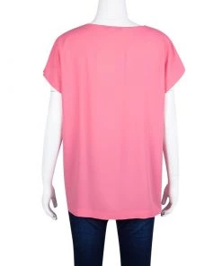 Diane Von Furstenberg Pink Acedia Crepe Top L For Women 8 Diane Von Furstenberg Pink Acedia Crepe Top L For Women -Diane Von Furstenberg shop luxury women diane von furstenberg used clothes p107529 0003