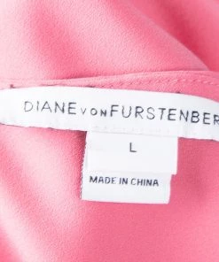 Diane Von Furstenberg Pink Acedia Crepe Top L For Women 10 Diane Von Furstenberg Pink Acedia Crepe Top L For Women -Diane Von Furstenberg shop luxury women diane von furstenberg used clothes p107529 0005