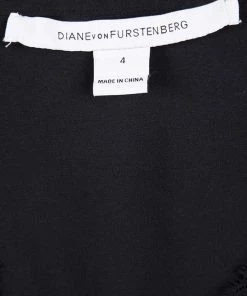 Diane Von Furstenberg Black Scalloped Lace Long Sleeve Bria Blouse S For Women -Diane Von Furstenberg shop luxury women diane von furstenberg used clothes p109730 005