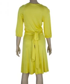 Diane Von Furstenberg Andrina Yellow Wrap Dress L For Women 12 Diane Von Furstenberg Andrina Yellow Wrap Dress L For Women -Diane Von Furstenberg shop luxury women diane von furstenberg used clothes p11365 003