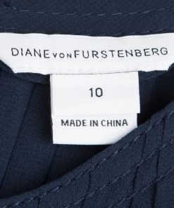 Diane Von Furstenberg Navy Blue Plisse Belted Sleeveless Ria Dress L For Women 11 Diane Von Furstenberg Navy Blue Plisse Belted Sleeveless Ria Dress L For Women -Diane Von Furstenberg shop luxury women diane von furstenberg used clothes p114115 006