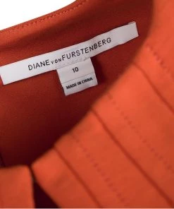 Diane Von Furstenberg Orange Jersey Kadijah Sleeveless Dress L For Women -Diane Von Furstenberg shop luxury women diane von furstenberg used clothes p115578 0006