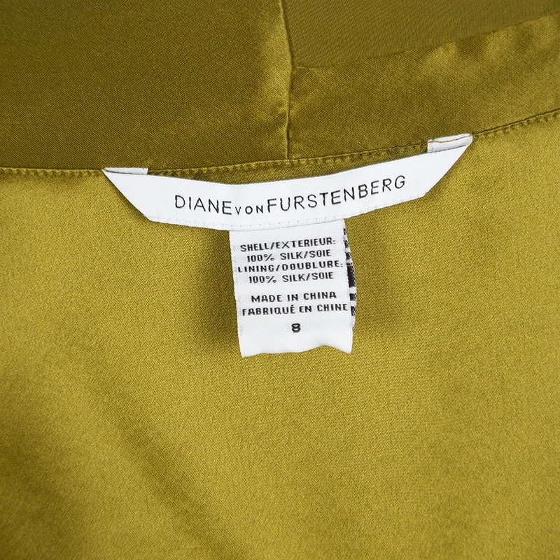 Diane Von Furstenberg Mustard Silk Sleeveless Draped New Issie Top M For Women 5 Diane Von Furstenberg Mustard Silk Sleeveless Draped New Issie Top M For Women - Image 5