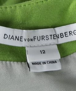 Diane Von Furstenberg Green Agatha Knit Sheath Dress L For Women -Diane Von Furstenberg shop luxury women diane von furstenberg used clothes p117850 005