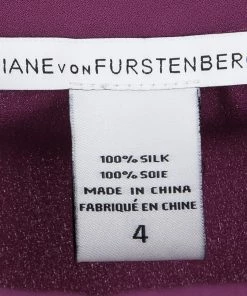 Diane Von Furstenberg Purple Silk Long Sleeve Florane Blouse S For Women -Diane Von Furstenberg shop luxury women diane von furstenberg used clothes p118266 006