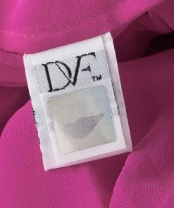 Diane Von Furstenberg Pink Silk Tie Detail Long Sleeve Jezebel Blouse L For Women -Diane Von Furstenberg shop luxury women diane von furstenberg used clothes p118543 0005