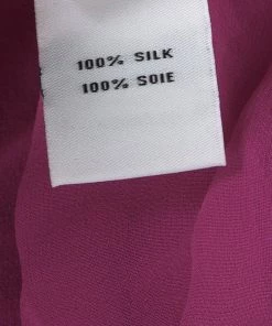 Diane Von Furstenberg Pink Silk Tie Detail Long Sleeve Jezebel Blouse L For Women -Diane Von Furstenberg shop luxury women diane von furstenberg used clothes p118543 0007