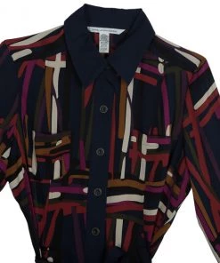 Diane Von Furstenberg 'Calzare' Geometric Print Shirt Dress L For Women 12 Diane Von Furstenberg 'Calzare' Geometric Print Shirt Dress L For Women -Diane Von Furstenberg shop luxury women diane von furstenberg used clothes p11982 004