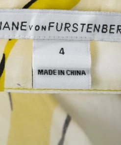 Diane Von Furstenberg Yellow And White Eden Garden Tenner Floral Print Halter Dress S For Women -Diane Von Furstenberg shop luxury women diane von furstenberg used clothes p119882 006