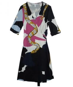 Diane Von Furstenberg 'Eve' Abstract Print Wrap Dress L For Women