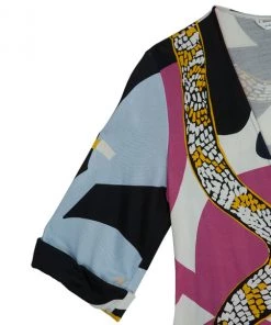 Diane Von Furstenberg 'Eve' Abstract Print Wrap Dress L For Women -Diane Von Furstenberg shop luxury women diane von furstenberg used clothes p11992 005