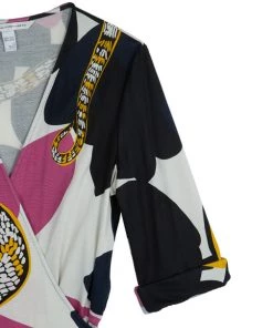 Diane Von Furstenberg 'Eve' Abstract Print Wrap Dress L For Women -Diane Von Furstenberg shop luxury women diane von furstenberg used clothes p11992 006