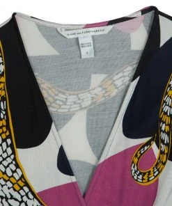 Diane Von Furstenberg 'Eve' Abstract Print Wrap Dress L For Women -Diane Von Furstenberg shop luxury women diane von furstenberg used clothes p11992 007