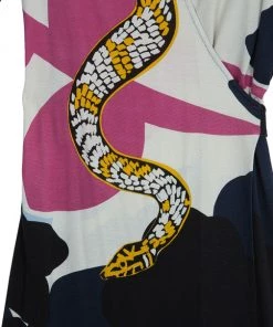 Diane Von Furstenberg 'Eve' Abstract Print Wrap Dress L For Women -Diane Von Furstenberg shop luxury women diane von furstenberg used clothes p11992 008