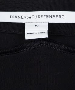 Diane Von Furstenberg Printed Long Sleeve Jewel Wrap Dress L For Women -Diane Von Furstenberg shop luxury women diane von furstenberg used clothes p120218 006