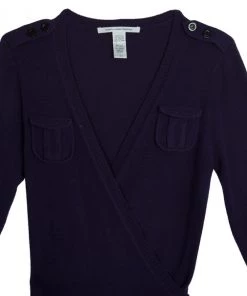 Diane Von Furstenberg 'Grodnica' Wool Wrap Dress L For Women -Diane Von Furstenberg shop luxury women diane von furstenberg used clothes p12160 004