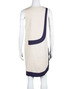 Diane Von Furstenberg Beige Contrast Panel Detail Robi Dress M For Women -Diane Von Furstenberg shop luxury women diane von furstenberg used clothes p130523 0003