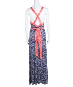 Diane Von Furstenberg Printed Silk Jersey Samson Wrap Maxi Dress L For Women -Diane Von Furstenberg shop luxury women diane von furstenberg used clothes p133804 0003
