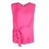 Diane Von Furstenberg Pink Silk Tie Detail Grandie Blouse L For Women