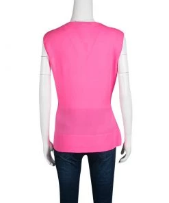 Diane Von Furstenberg Pink Silk Tie Detail Grandie Blouse L For Women -Diane Von Furstenberg shop luxury women diane von furstenberg used clothes p135740 0003