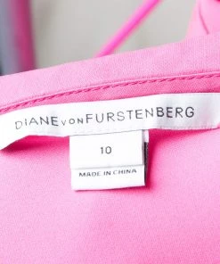 Diane Von Furstenberg Pink Silk Tie Detail Grandie Blouse L For Women -Diane Von Furstenberg shop luxury women diane von furstenberg used clothes p135740 0006