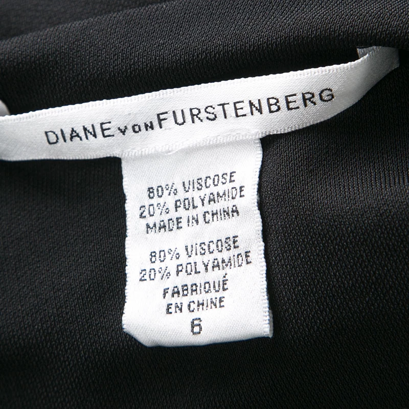 Diane Von Furstenberg Black Cowl Neck Waist Tie Detail Phiala Dress M For Women 5 Diane Von Furstenberg Black Cowl Neck Waist Tie Detail Phiala Dress M For Women - Image 5