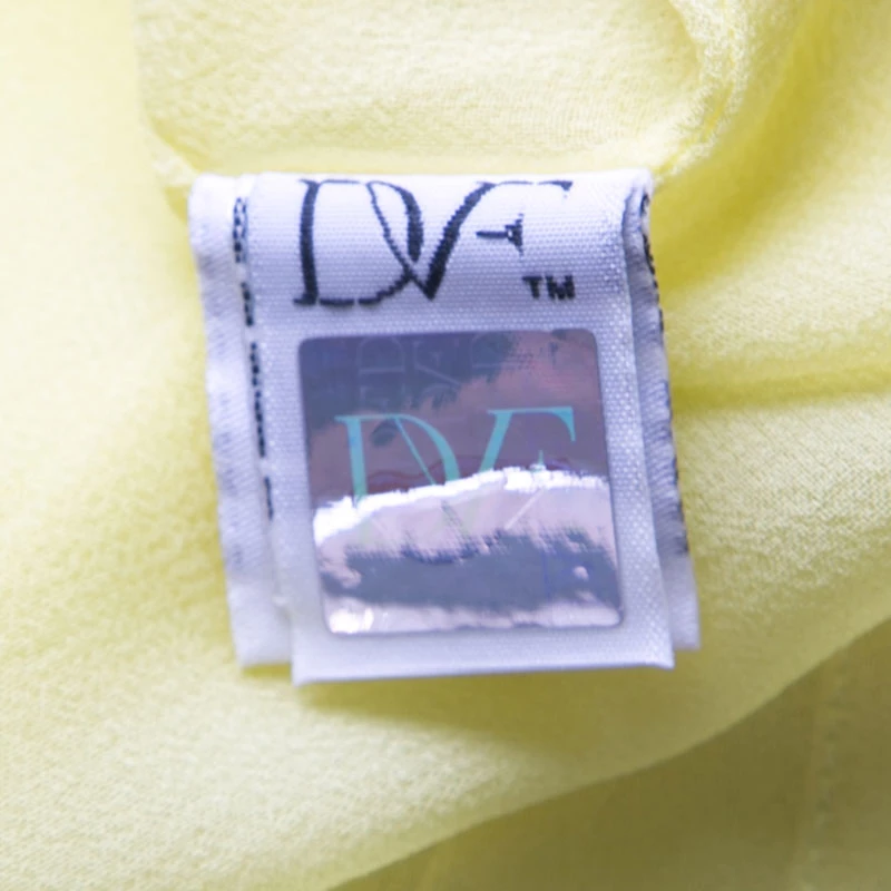 Diane Von Furstenberg Yellow Sleeveless Drop Waist Belted Gagon Dress S For Women 5 Diane Von Furstenberg Yellow Sleeveless Drop Waist Belted Gagon Dress S For Women - Image 5