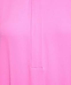 Diane Von Furstenberg Neon Pink Silk Mandarin Collar Long Sleeve Baire Top S For Women -Diane Von Furstenberg shop luxury women diane von furstenberg used clothes p141174 0004